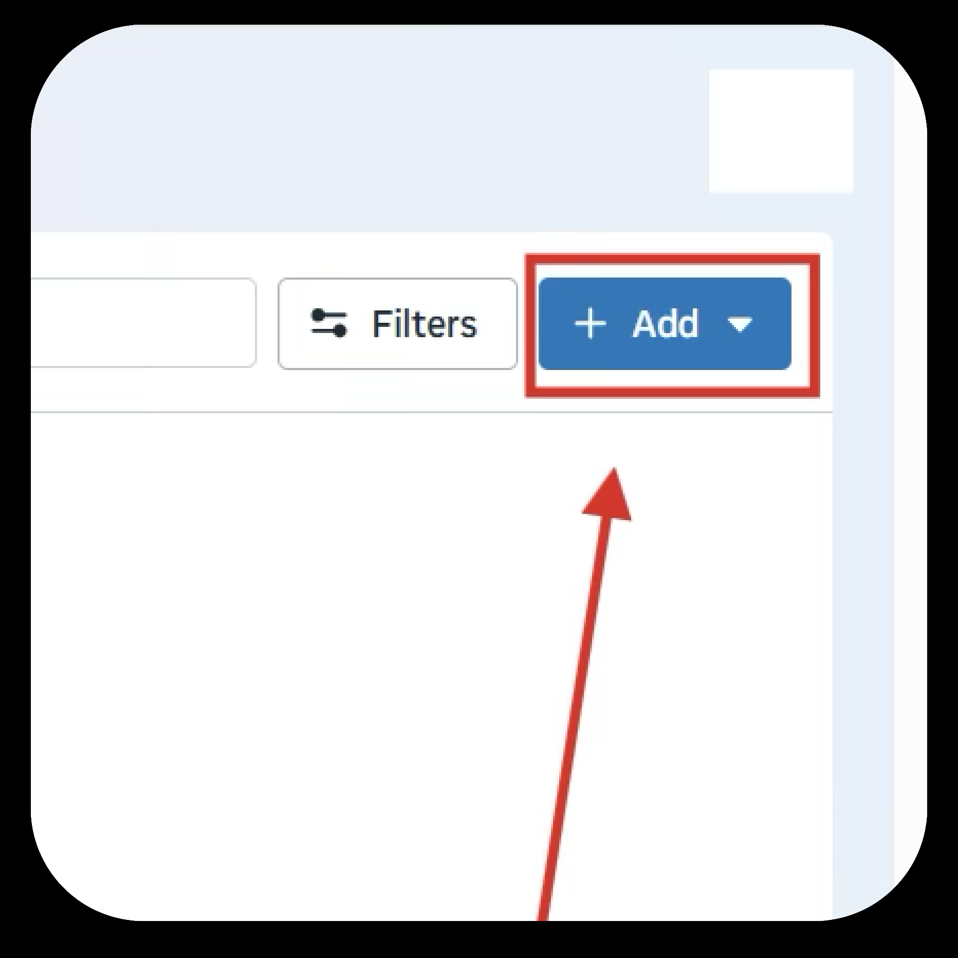 Add button in the top-right of the Pages settings screen